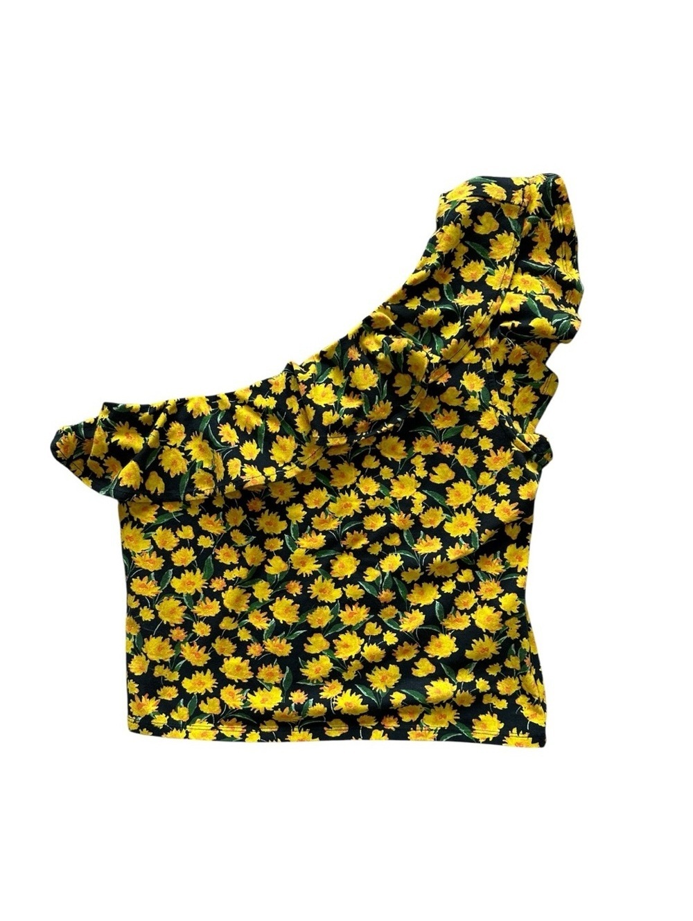 New Maeve Anthropologie Floral One-Shoulder Top